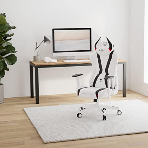 Chaise Gaming Diablo X-Horn XL avec Accoudoirs 3D et Inclinaison Blanc