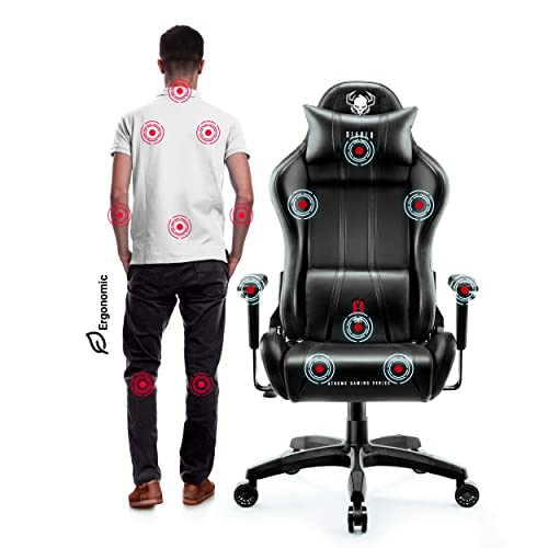 Chaise Gaming Diablo X-One 2.0 Ergonomique XL Noir avec Accoudoirs Réglables