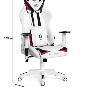 Chaise Gaming Diablo X-Ray Ergonomique Blanc-Noir, Accoudoirs 4D, 150 kg