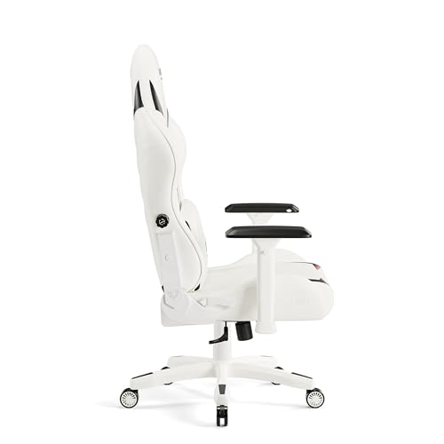 Chaise Gaming Diablo X-Ray Ergonomique Blanc-Noir, Accoudoirs 4D, 150 kg