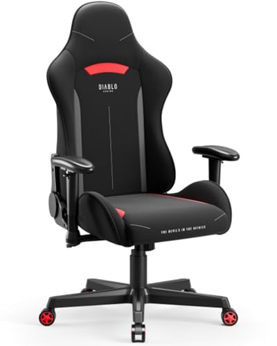 Chaise Gaming Diablo X-Starter Ergonomique Noir avec Accoudoirs Réglables