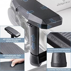 Chaise Gaming Dowinx avec Support Lombaire Massant et Repose-Pieds Cendre
