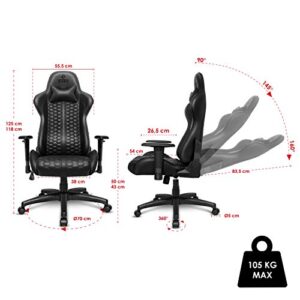 Chaise Gaming EMPIRE GAMING Black Edition – Cuir Véritable Ergonomique
