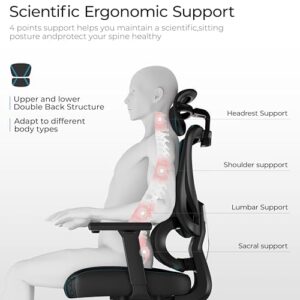 Chaise Gaming EUREKA ERGONOMIC avec Dossier Inclinable et Accoudoirs 3D