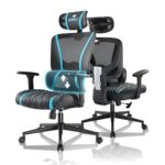 Chaise Gaming EUREKA ERGONOMIC avec Dossier Inclinable et Accoudoirs 3D