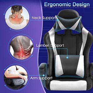 Chaise Gaming Ergonomique BestOffice avec Coussin Lombaire et Appui-tête