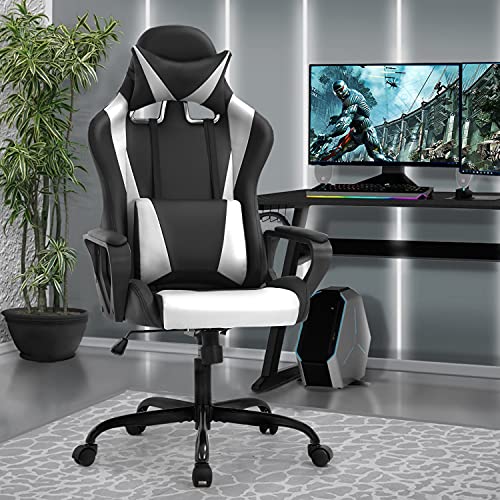 Chaise Gaming Ergonomique BestOffice avec Coussin Lombaire et Appui-tête