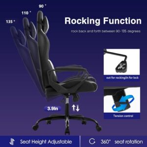 Chaise Gaming Ergonomique BestOffice avec Coussin Lombaire et Appui-tête
