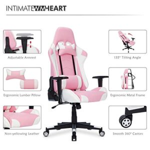 Chaise Gaming Ergonomique IntimaTe WM Heart avec Appui Tête et Accoudoirs Réglables