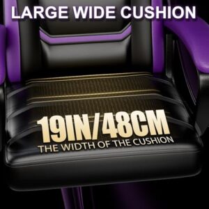 Chaise Gaming Ergonomique Pourpre Réglable – Fauteuil Bureau Confortable