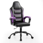 Chaise Gaming Ergonomique Pourpre Réglable - Fauteuil Bureau Confortable