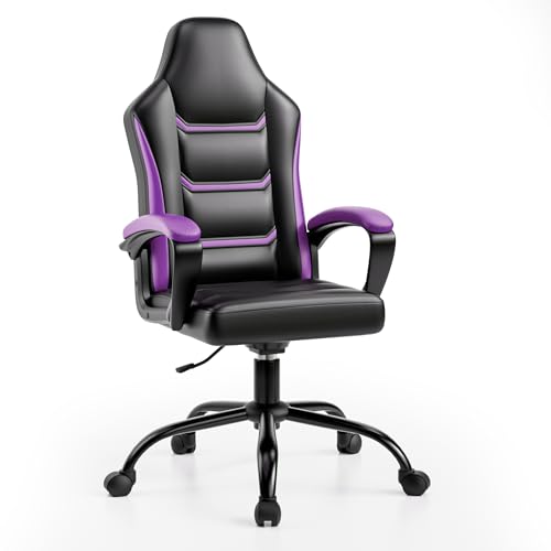 Chaise Gaming Ergonomique Pourpre Réglable – Fauteuil Bureau Confortable