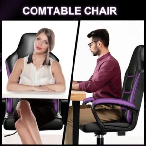 Chaise Gaming Ergonomique Pourpre Réglable – Fauteuil Bureau Confortable