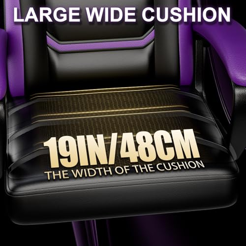 Chaise Gaming Ergonomique Pourpre Réglable – Fauteuil Bureau Confortable
