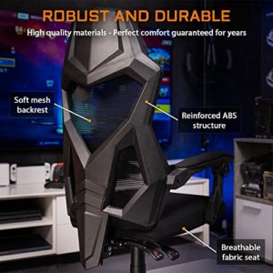 Chaise Gaming G-Lab K-Seat Rhodium ATOM Ergonomique, Dossier Inclinable, Noir