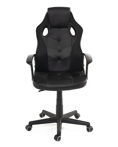 Chaise Gaming KAYELLES Sena-E Junior, Simili Cuir, Hauteur Réglable, 360° Pivotant