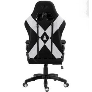 Chaise Gaming KRAKEN CHAIRS Ergonomique Noir-Blanc, Réglable et Pivotante