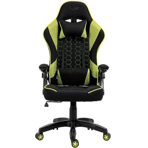 Chaise Gaming KRAKEN CHAIRS Ergonomique Noir-Vert avec Accoudoirs Réglables
