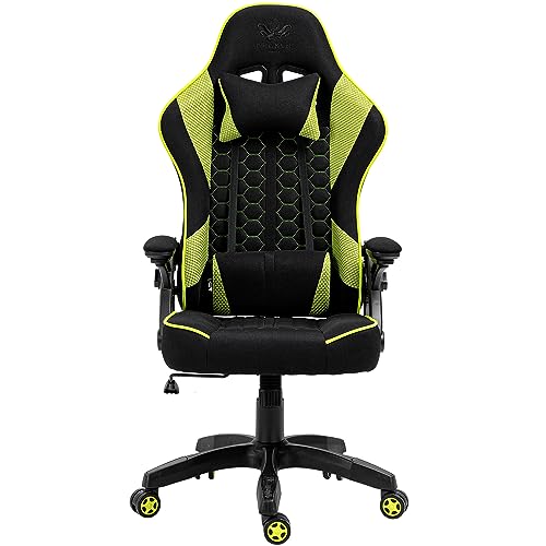 Chaise Gaming KRAKEN CHAIRS Ergonomique Noir-Vert avec Accoudoirs Réglables