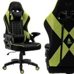 Chaise Gaming KRAKEN CHAIRS Ergonomique Noir-Vert avec Accoudoirs Réglables