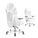 Chaise Gaming OneGame Ergonomique avec Accoudoirs 3D - 150KG, Blanc