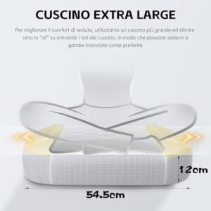 Chaise Gaming PZDO Ergonomique avec Repose-Pieds et Tissu High-Tech Noir