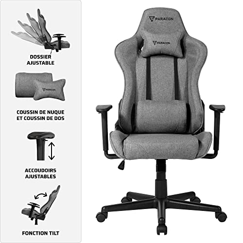Chaise Gaming Paracon Brawler Ergonomique Dossier Inclinable Coussins Réglables 100 kg
