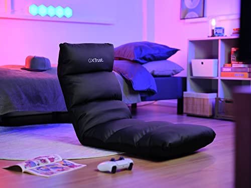 Chaise Gaming Pliable Trust Gaming GXT 718 avec Appuie-tête Réglable – Noir