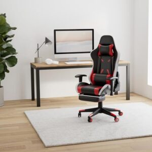 Chaise Gaming RELAX4LIFE LED Télécommandée, Dossier Inclinable et Accoudoirs Réglables