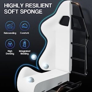 Chaise Gaming Racing Massante Soontrans avec Soutien Lombaire et Appui-tête (Rouge)