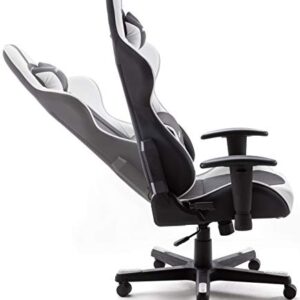 Chaise Gaming Robas Lund DX Racer 6 Ergonomique Noir-Blanc, Réglable et Tournable