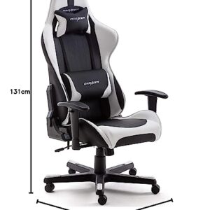 Chaise Gaming Robas Lund DX Racer 6 Ergonomique Noir-Blanc, Réglable et Tournable