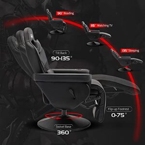 Chaise Gaming S*MAX Cuir PU avec Dossier Haut et Repose-Pieds réglable