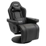 Chaise Gaming S*MAX Cuir PU avec Dossier Haut et Repose-Pieds réglable