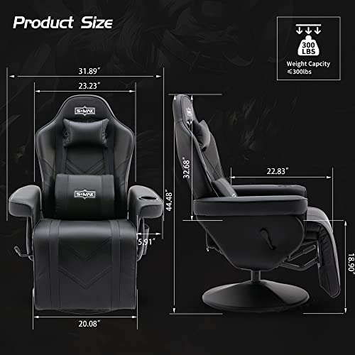 Chaise Gaming S*MAX X-Large avec Dossier Haut et Support Lombaire