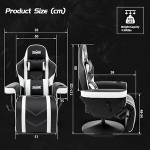 Chaise Gaming S*MAX X Large en Cuir PU avec Dossier Réglable et Support Lombaire