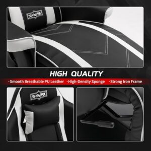 Chaise Gaming S*MAX X Large en Cuir PU avec Dossier Réglable et Support Lombaire
