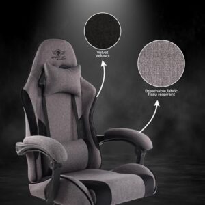 Chaise Gaming Spirit Of Gamer Arena, Tissu Micro-Fibre, Inclinable 90°-130°