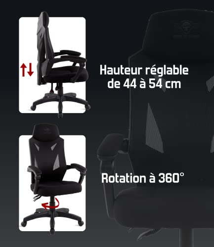 Chaise Gaming Spirit Of Gamer Ergonomique Tissu Respirant – Confort Optimisé