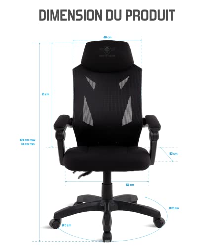 Chaise Gaming Spirit Of Gamer Ergonomique Tissu Respirant – Confort Optimisé