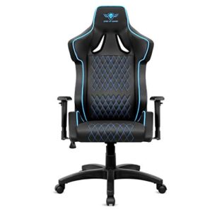 Chaise Gaming Spirit Of Gamer Néon Series Ergonomique Bleu avec Accoudoirs et Coussin Lombaire