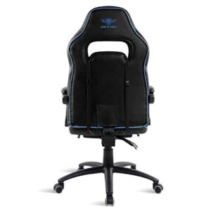 Chaise Gaming Spirit of Gamer Mustang Série – Inclinable, Repose Pieds, Bleu