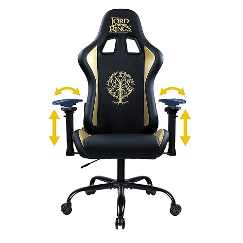 Chaise Gaming Subsonic Le Seigneur des Anneaux, Fauteuil Noir Taille L