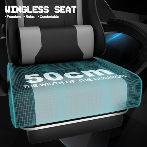 Chaise Gaming TRIUMPKEY Ergonomique avec Massage, Repose-Pieds et Support Lombaire
