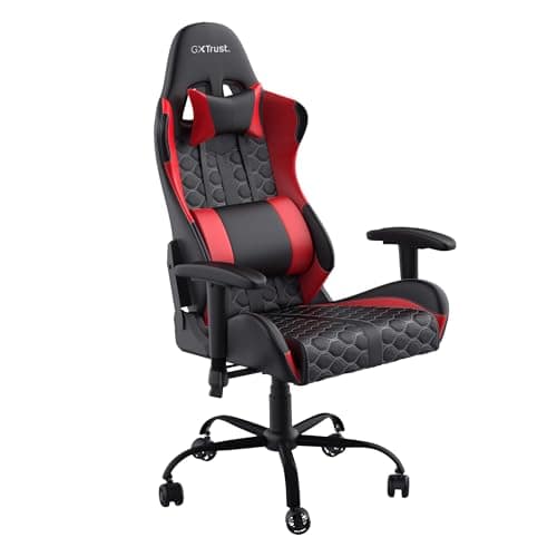 Chaise Gaming Trust Gaming GXT 708R – Dossier Réglable, Pivotement 360° – Rouge