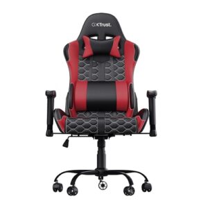 Chaise Gaming Trust Gaming GXT 708R – Dossier Réglable, Pivotement 360° – Rouge