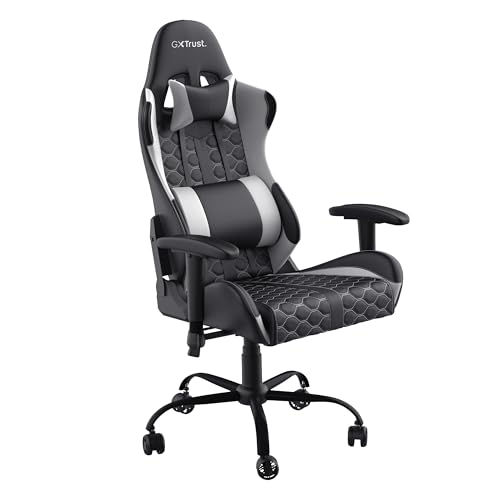 Chaise Gaming Trust Gaming GXT 708W – Dossier Réglable 360° Blanche