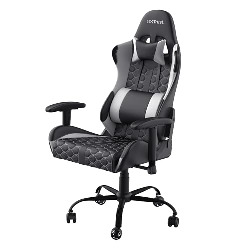 Chaise Gaming Trust Gaming GXT 708W – Dossier Réglable 360° Blanche