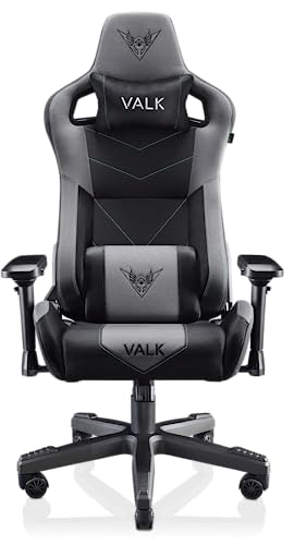 Chaise Gaming VALK Gaia Onyx Noir – Ergonomique, Tissu Respirant, Accoudoirs 4D