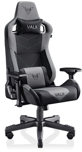 Chaise Gaming VALK Gaia Onyx Noir – Ergonomique, Tissu Respirant, Accoudoirs 4D